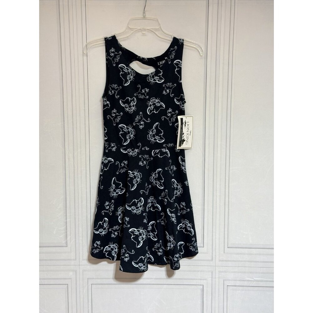 Disney  Lion King Dress Women’s Small Black White Cut Out Skater Dress New NWT